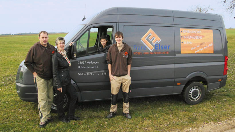 Das Team des handwerklicher Meisterbetriebs der Schreinerei Elser